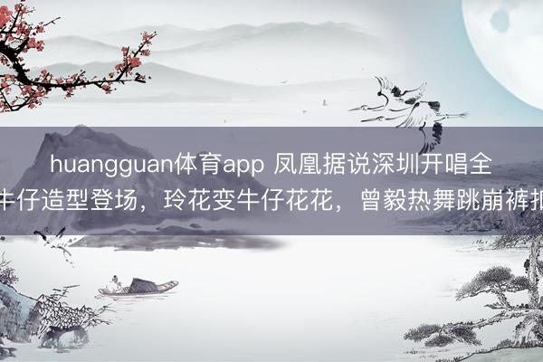 huangguan体育app 凤凰据说深圳开唱全牛仔造型登场，玲花变牛仔花花，曾毅热舞跳崩裤扣